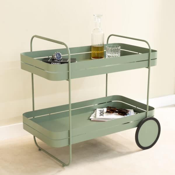 Carrito - Serveringsvogn i støvet grøn metal