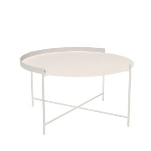 Edge Tray Table, Ø 76 cm fra Houe Muted White - Jacobsen Plus