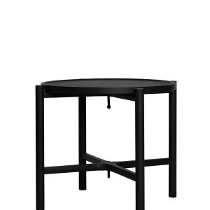 PP35 Bakkebord af Hans J. Wegner Sort lak (med årestruktur) / Eg - Jacobsen Plus