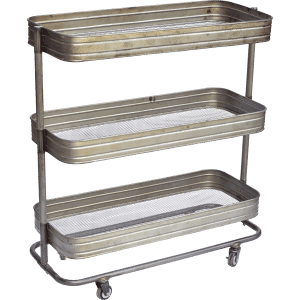 TRADEMARK LIVING RULLEBORD JERN/KLAR LAK - 80