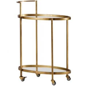 WOOOD - Push Rullebord Metal Antik Messing - 86x67x35 cm