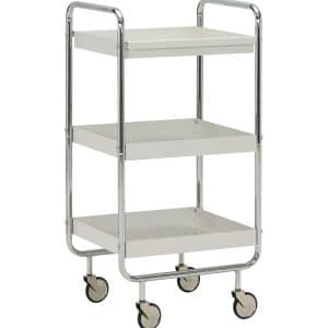 House Doctor - Trolley, Roll, Råhvid, Krom