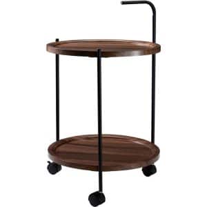 Sidebord På Hjul Ø40xh67 Cm